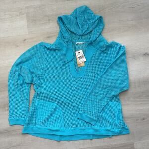 Sola Vive Spirit Mesh Hooded Pullover Sail Blue Large NWT